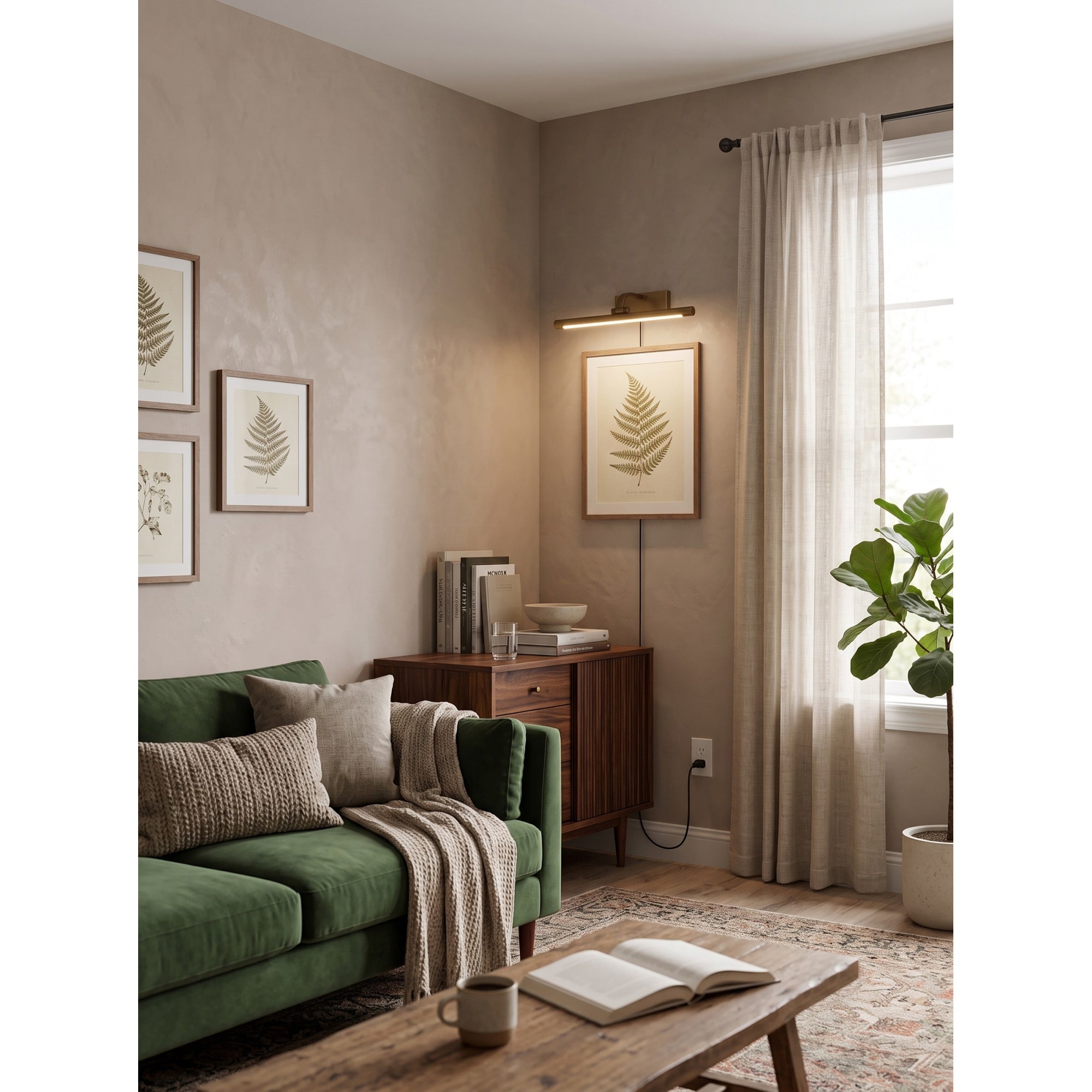 Goya Brass Plug-in Wall Sconce
