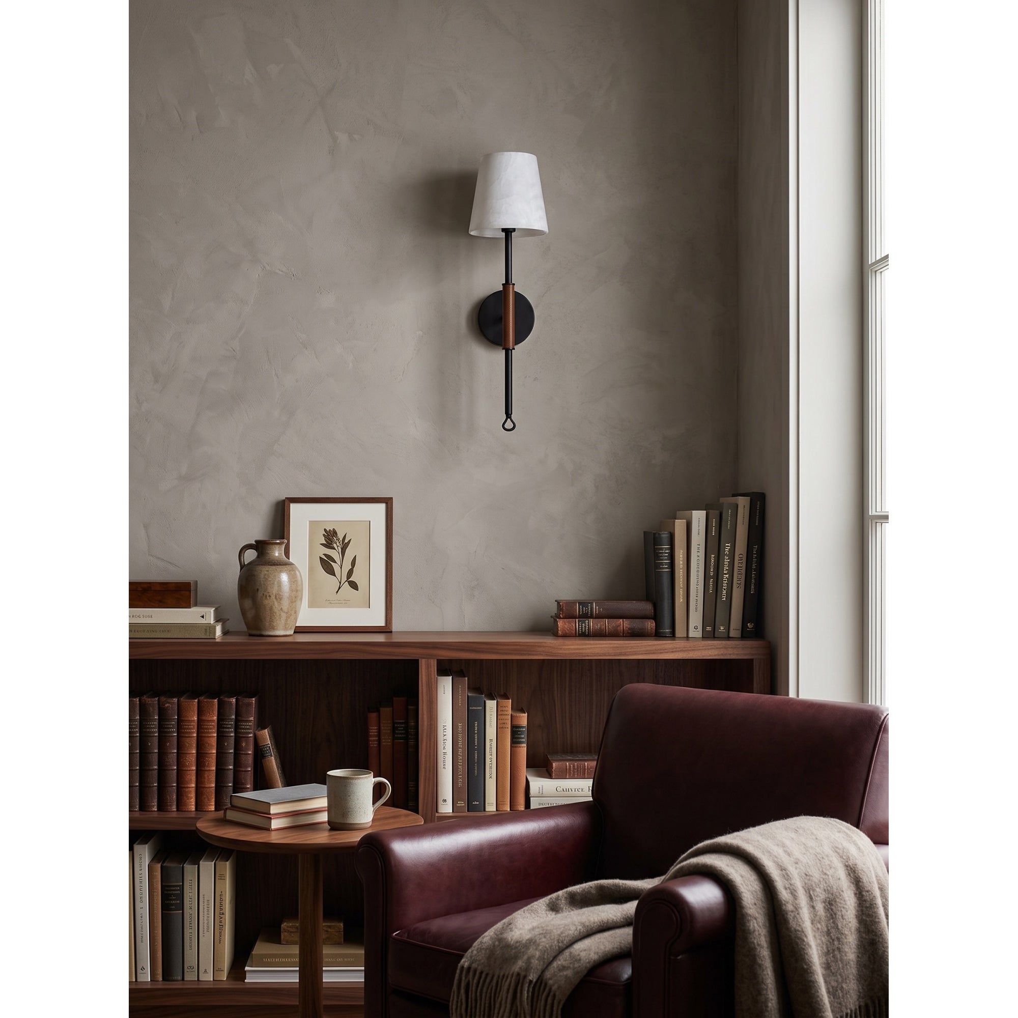 Griffin Tail Alabaster Wall Sconce