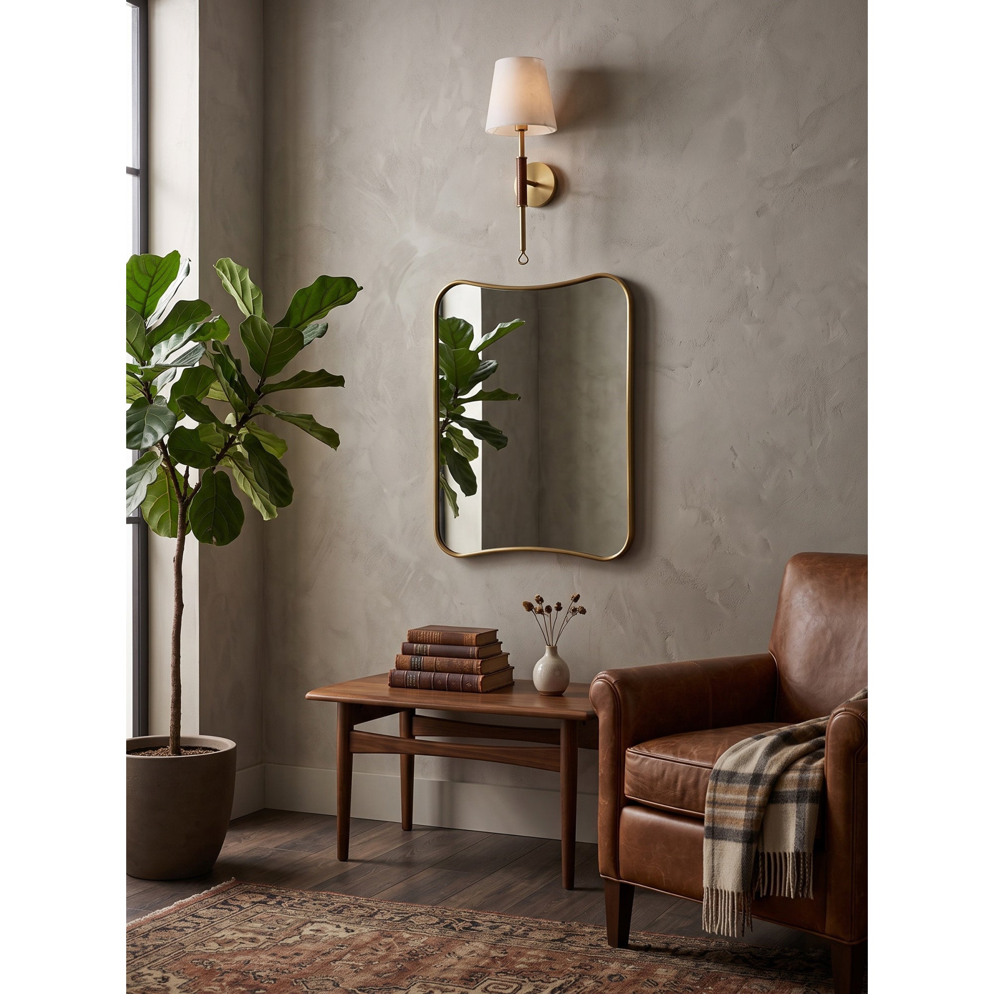 Griffin Tail Alabaster Wall Sconce