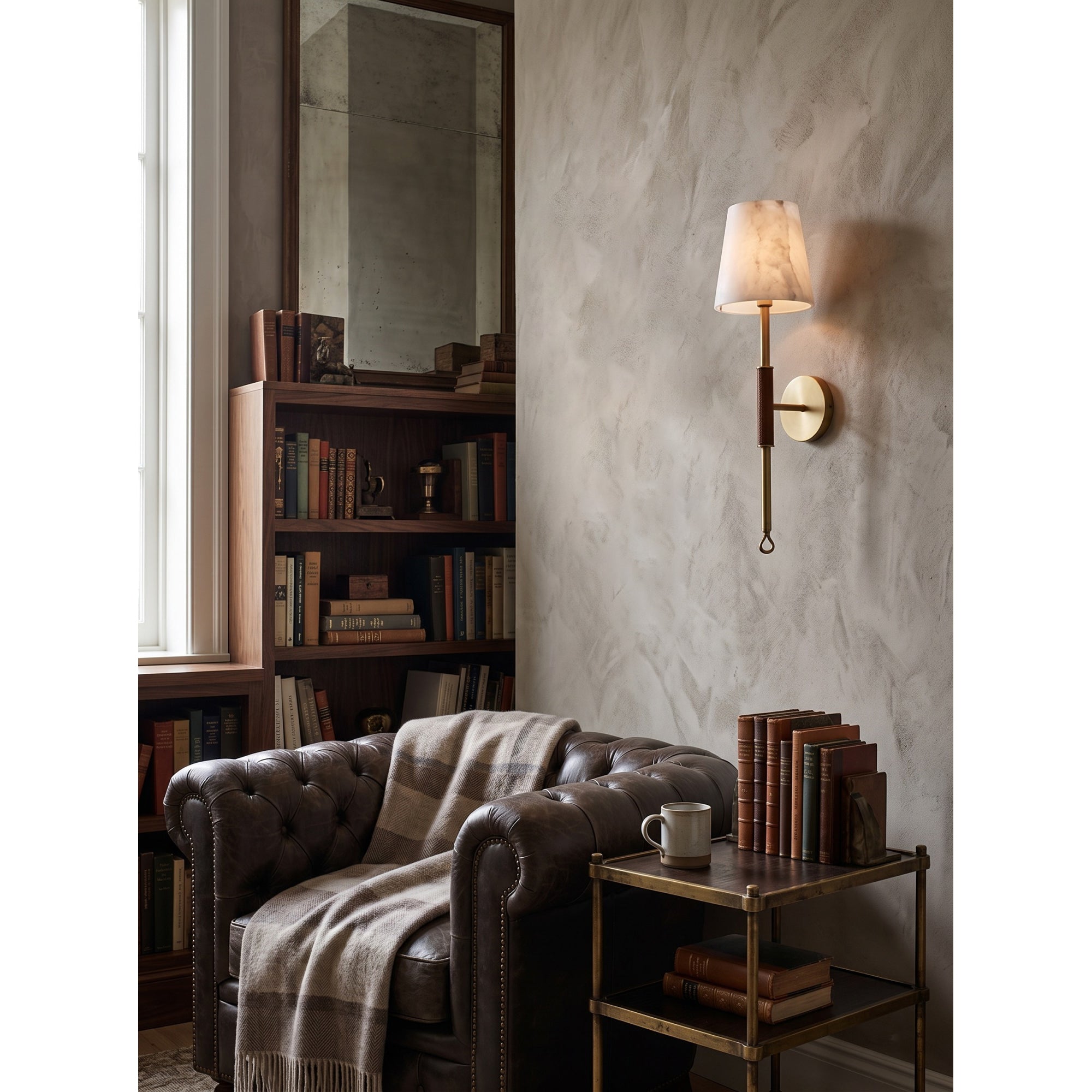 Griffin Tail Alabaster Wall Sconce