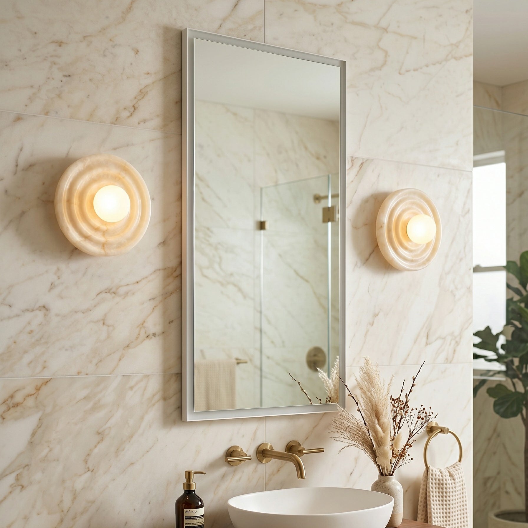 Grove Alabaster Wall Sconce