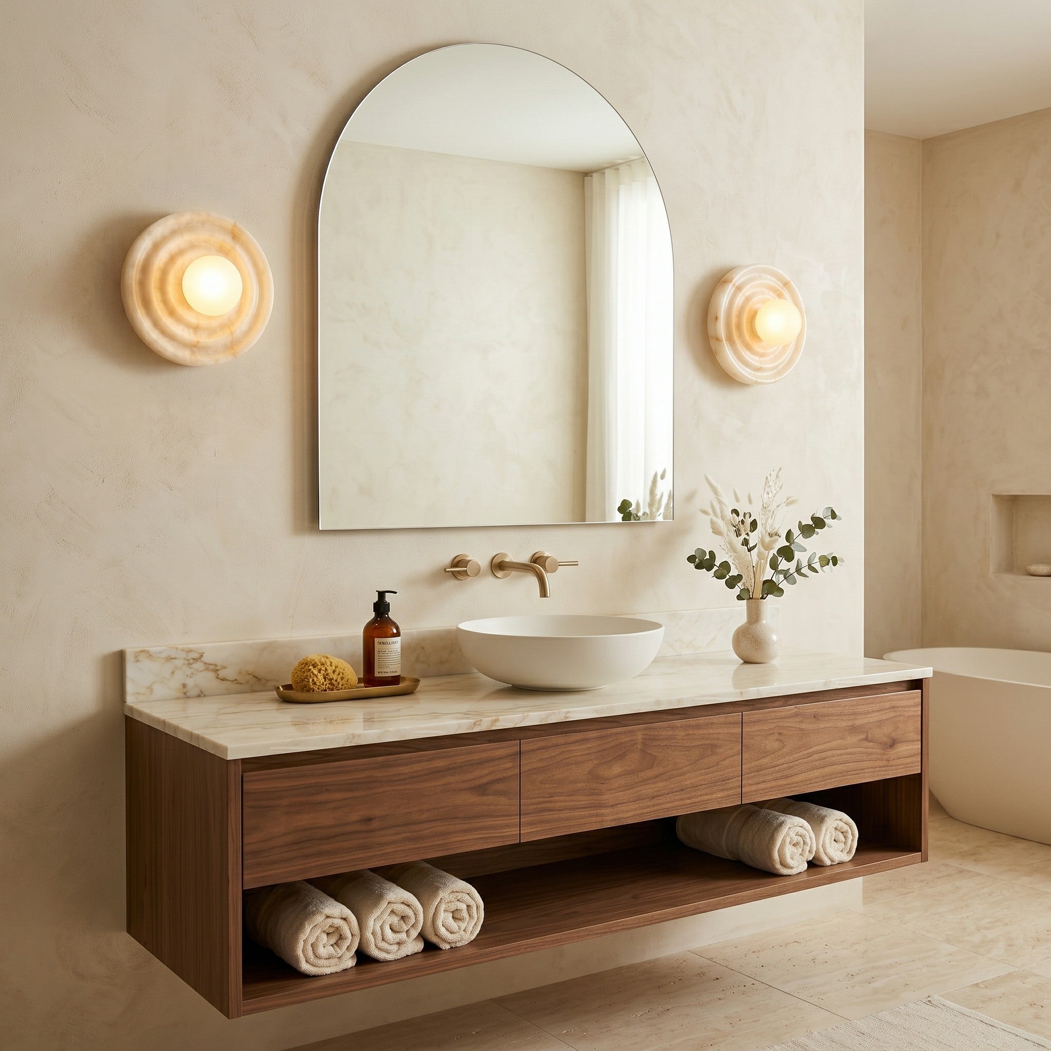 Grove Alabaster Wall Sconce