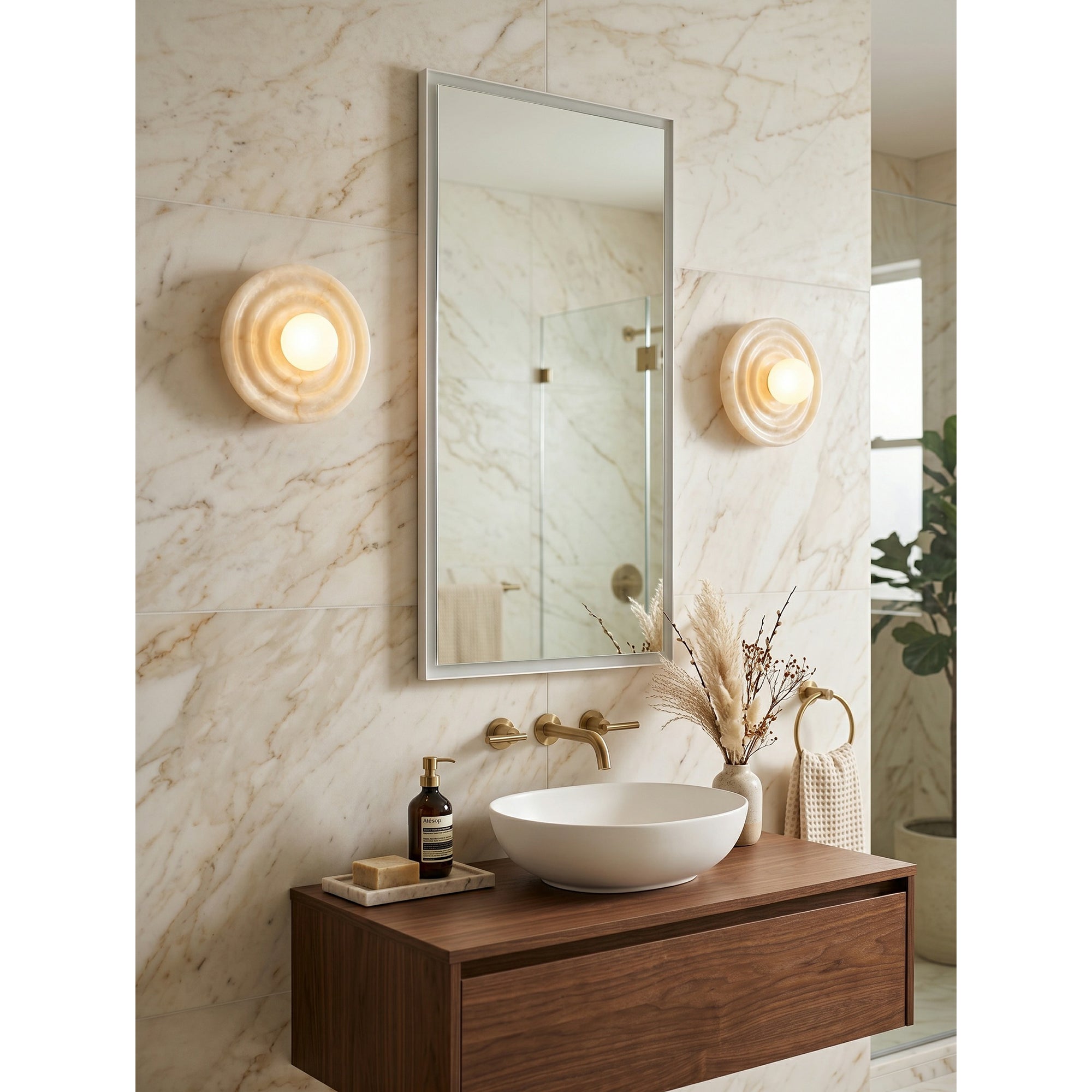Grove Alabaster Wall Sconce