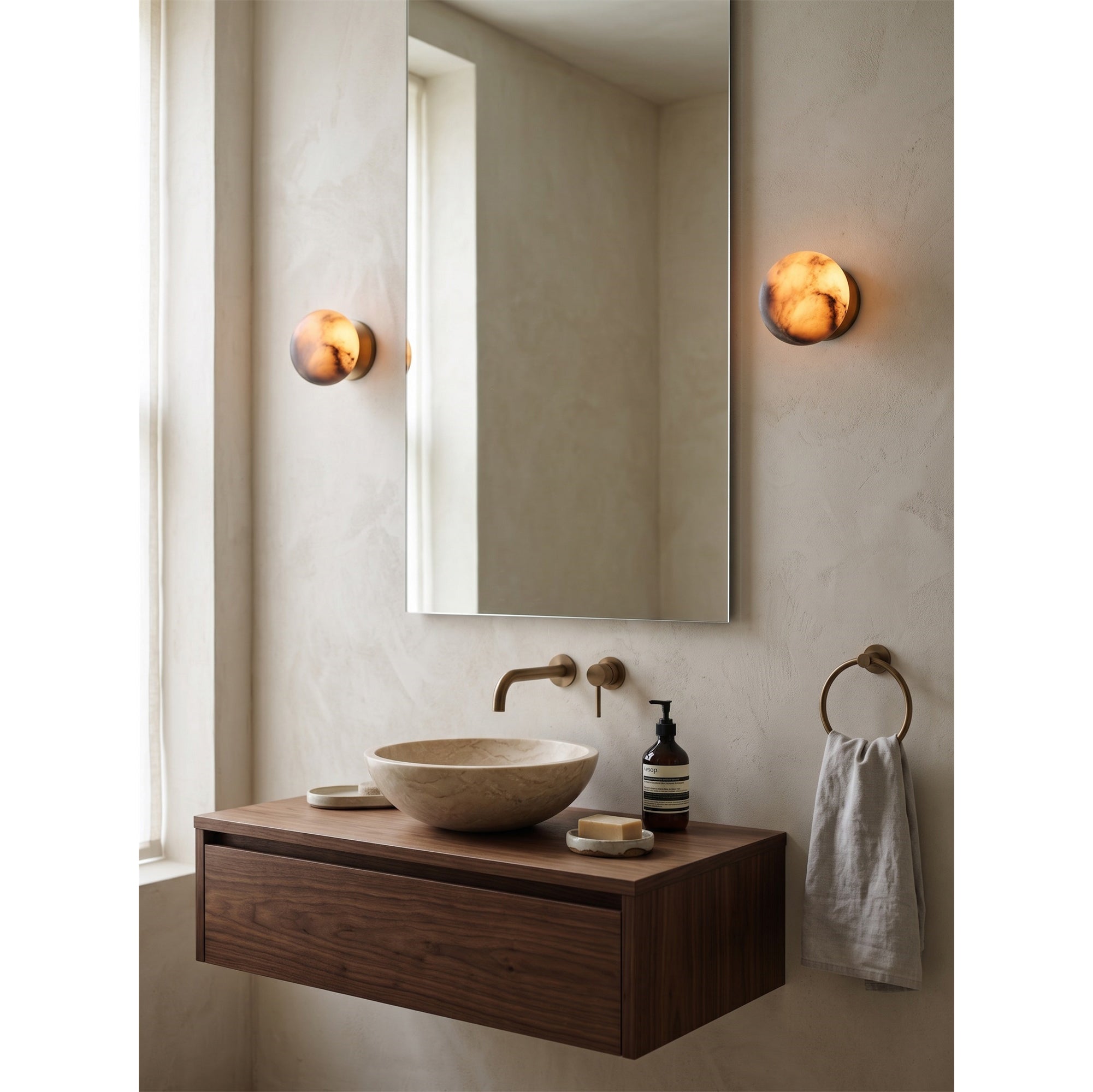 Hadley Alabaster Wall Sconce