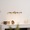 Load image into Gallery viewer, Halophane Brass Wall Lamp
