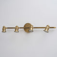 Load image into Gallery viewer, Halophane Brass Wall Lamp
