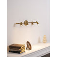Load image into Gallery viewer, Halophane Brass Wall Lamp

