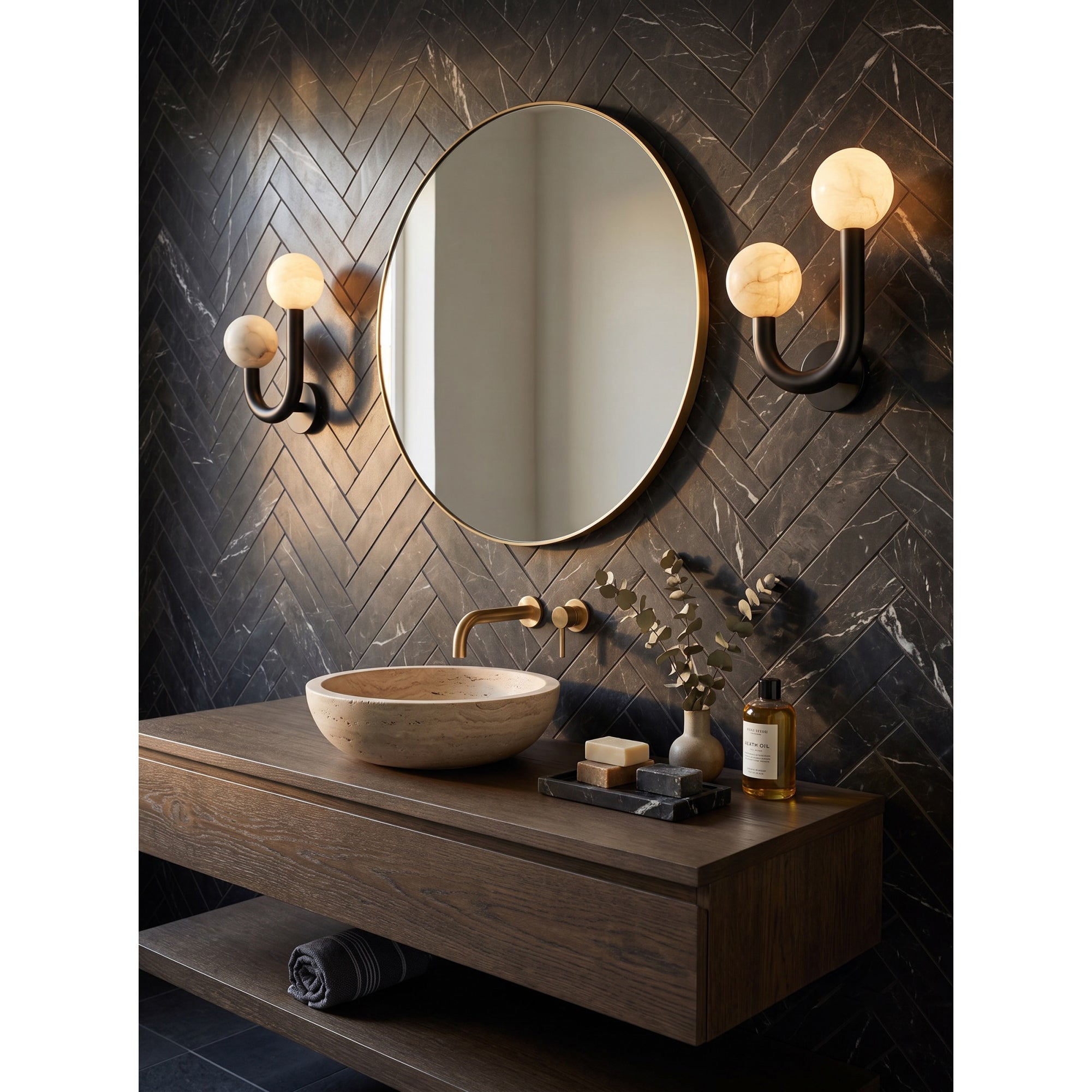 Happy Alabaster Wall Sconce