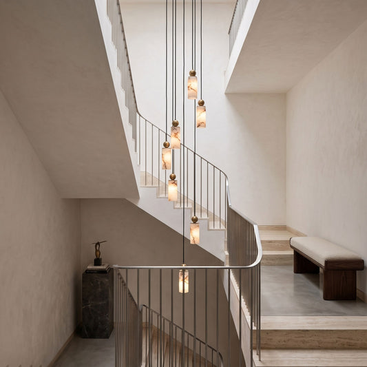 Harlin Alabaster Cluster Chandelier