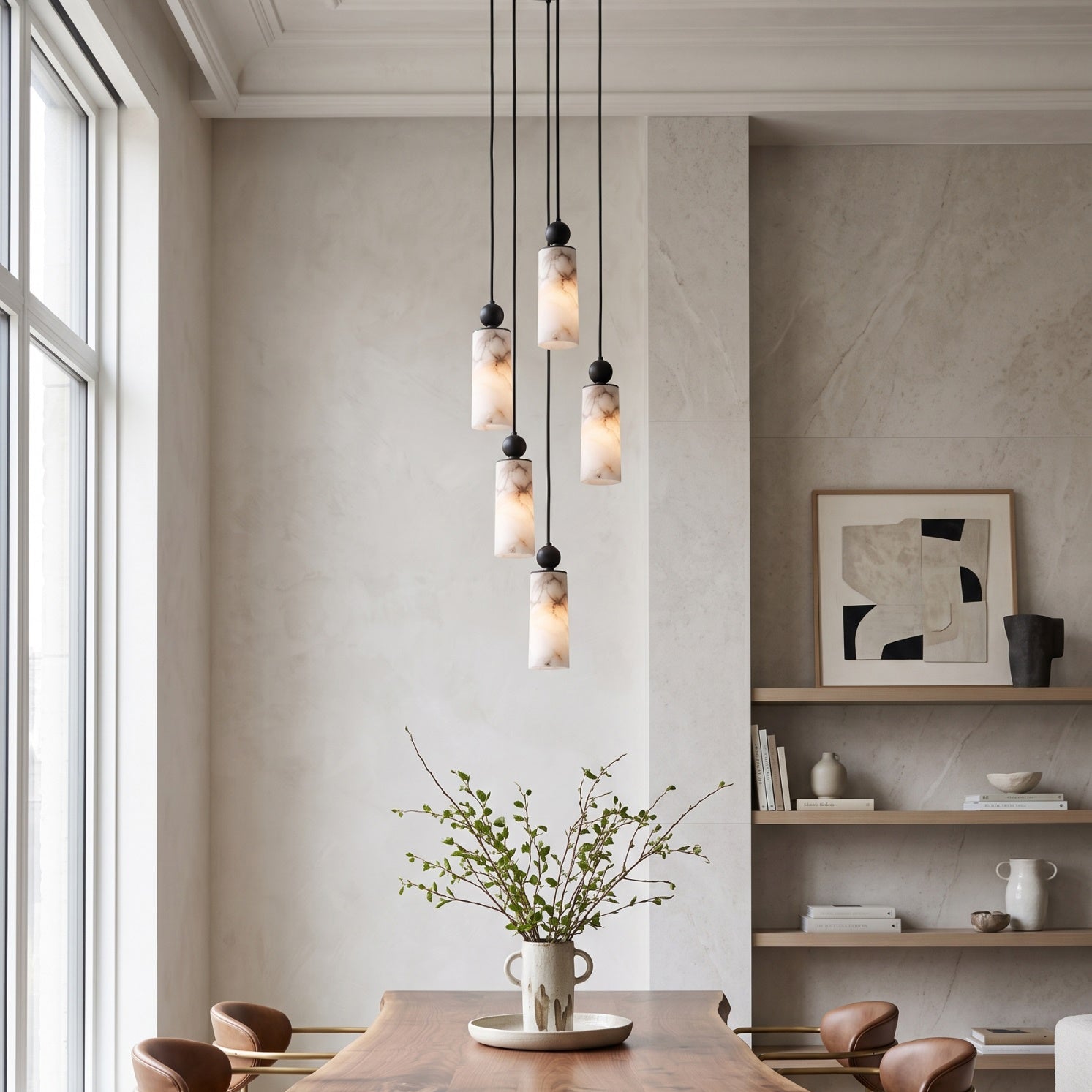 Harlin Alabaster Cluster Chandelier
