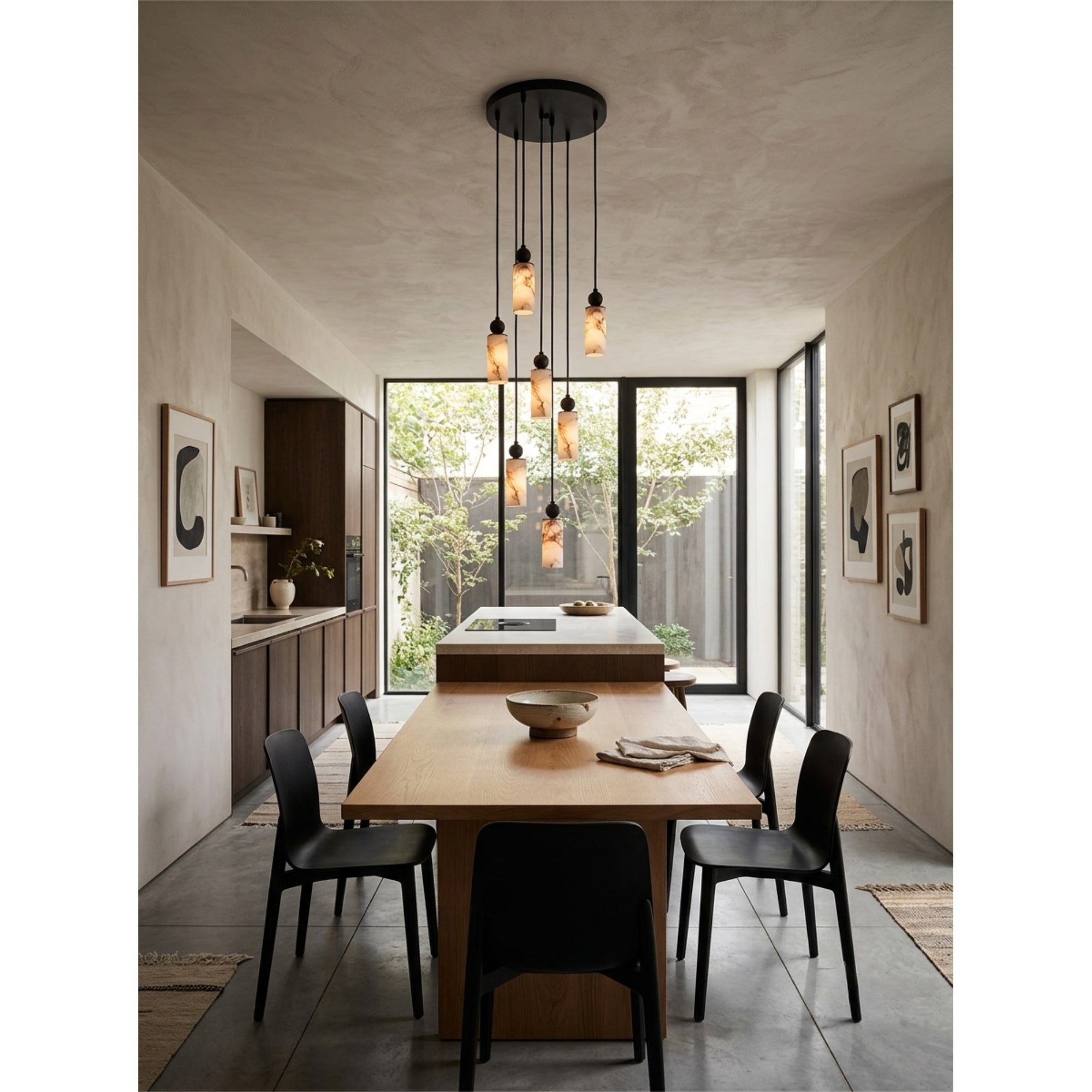Harlin Alabaster Cluster Chandelier