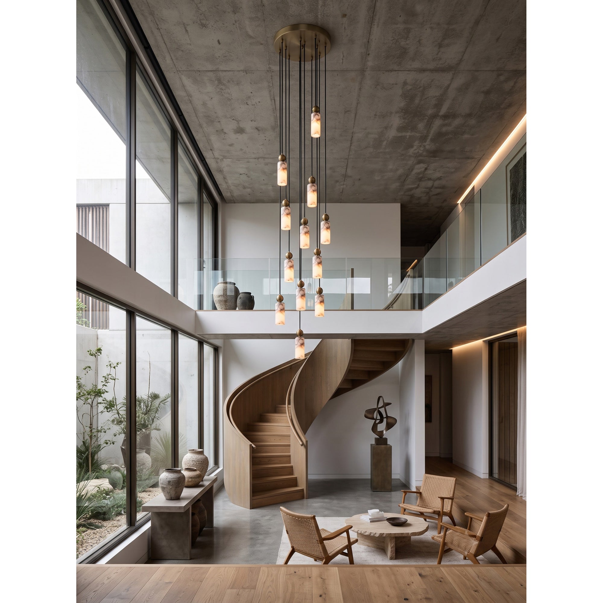 Harlin Alabaster Cluster Chandelier