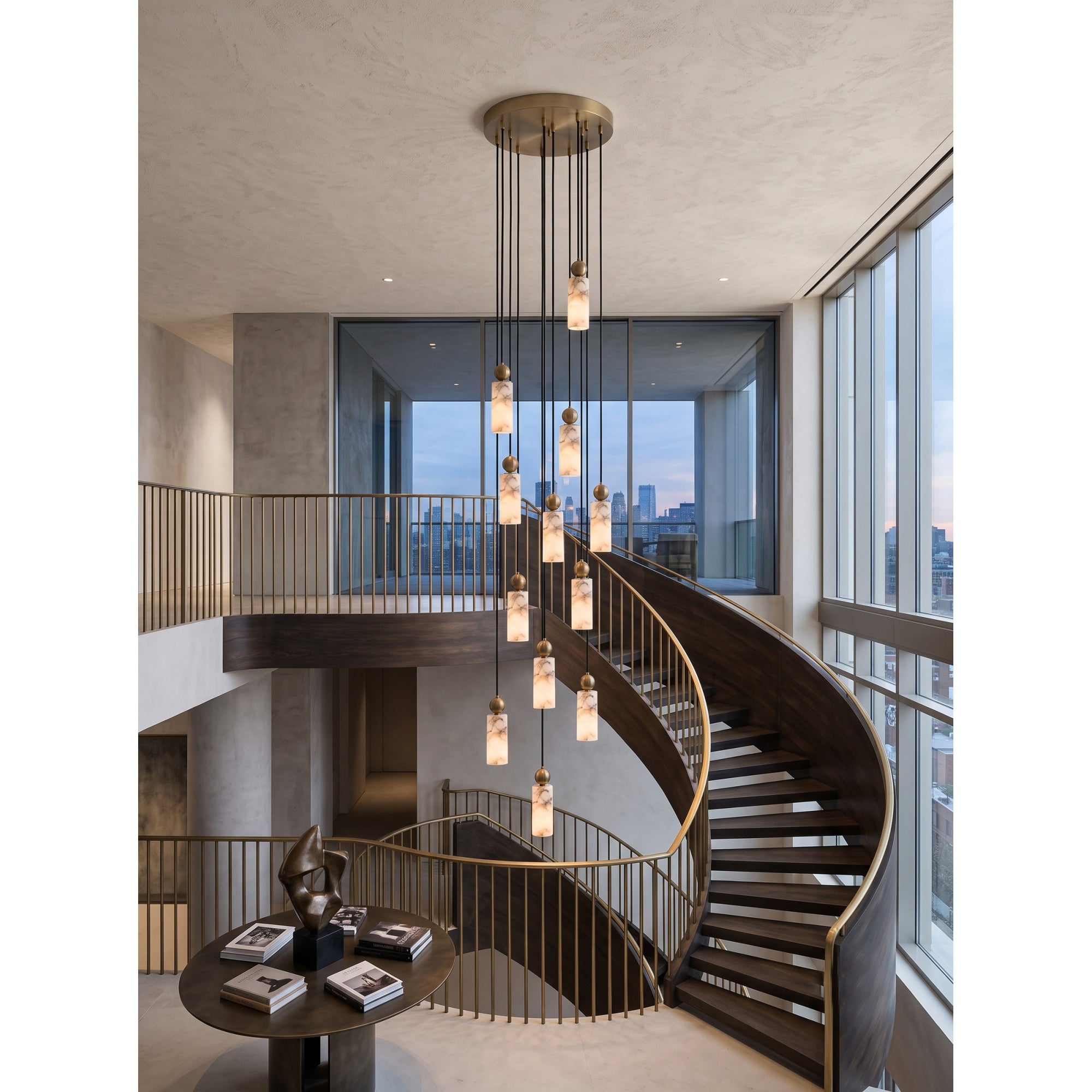 Harlin Alabaster Cluster Chandelier