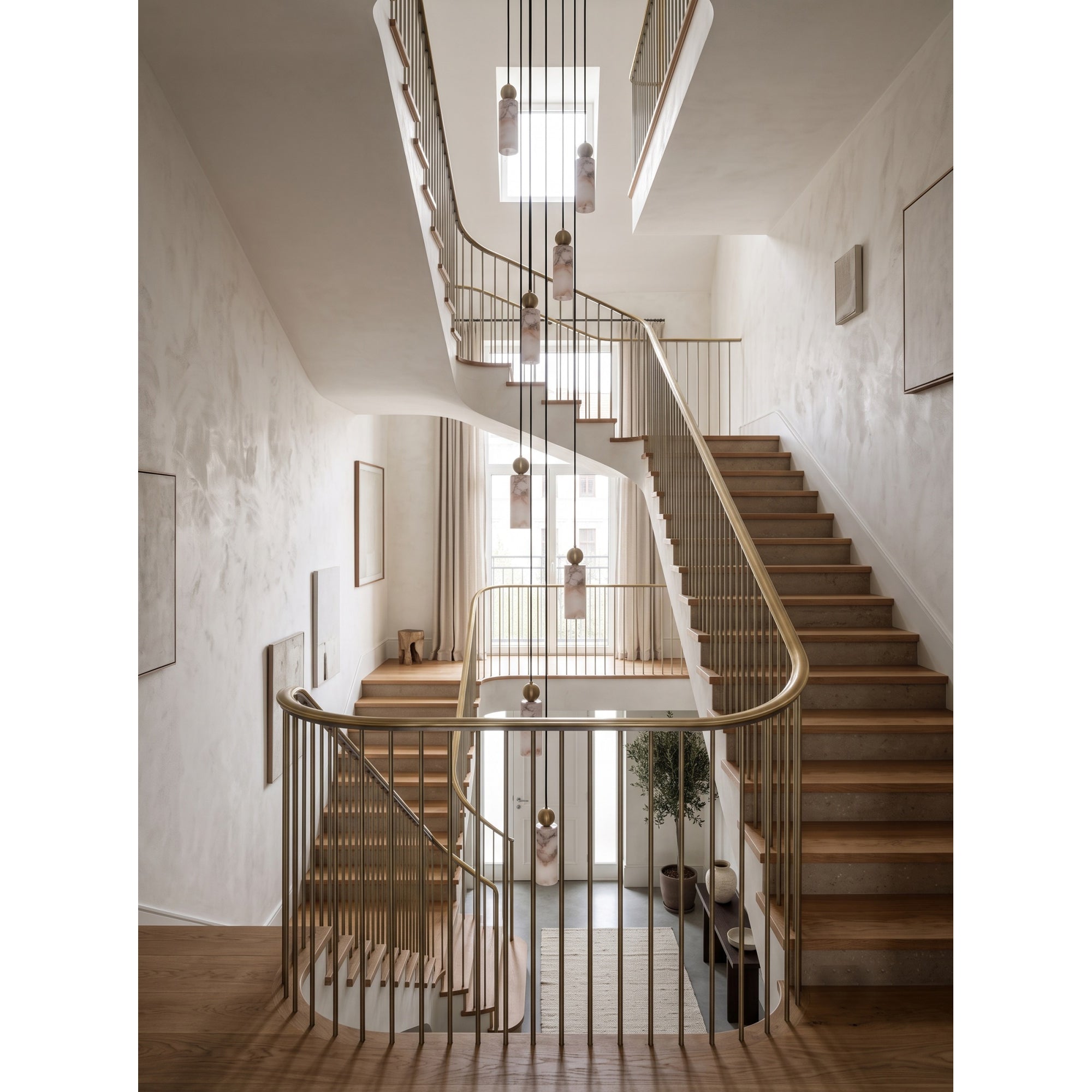 Harlin Alabaster Cluster Chandelier