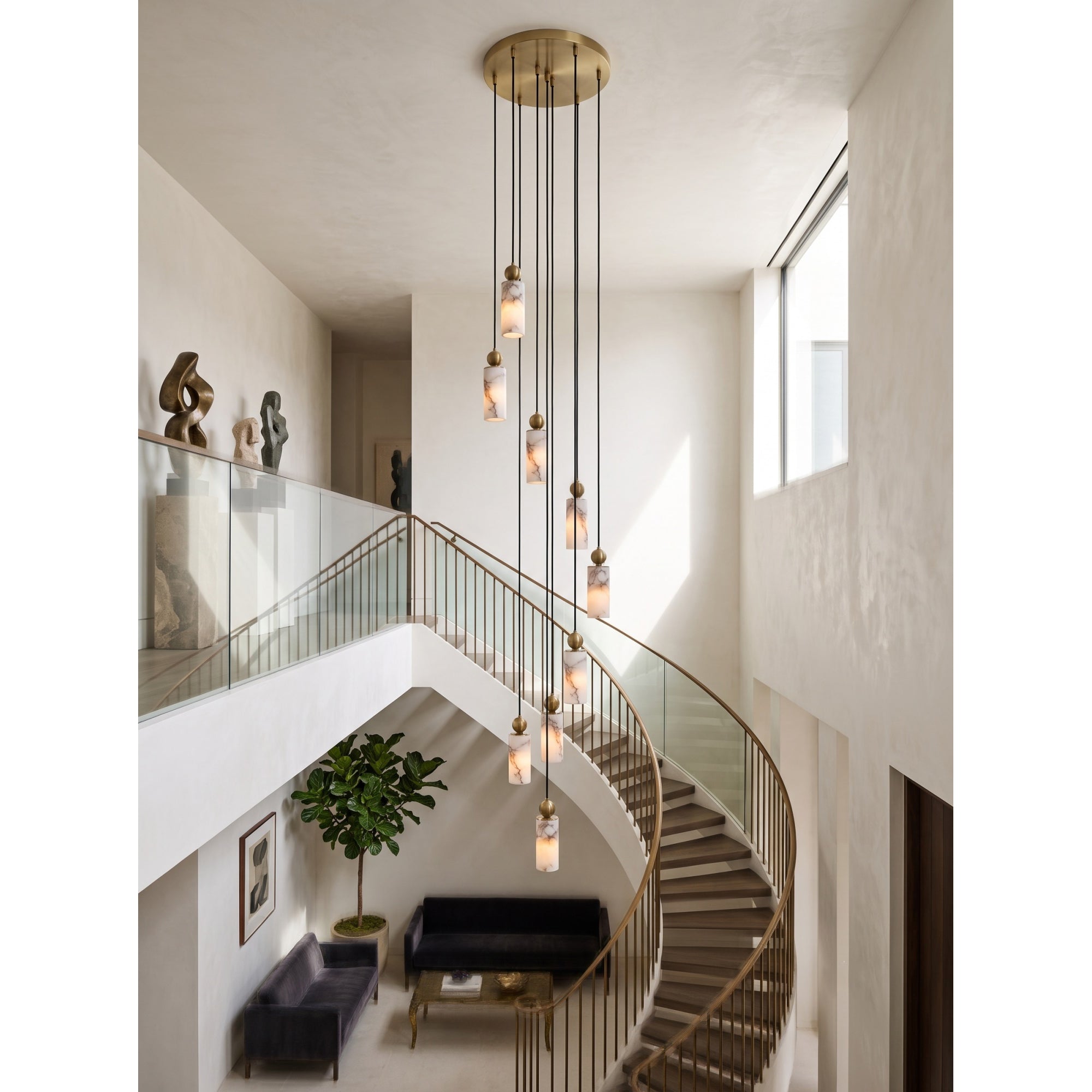 Harlin Alabaster Cluster Chandelier