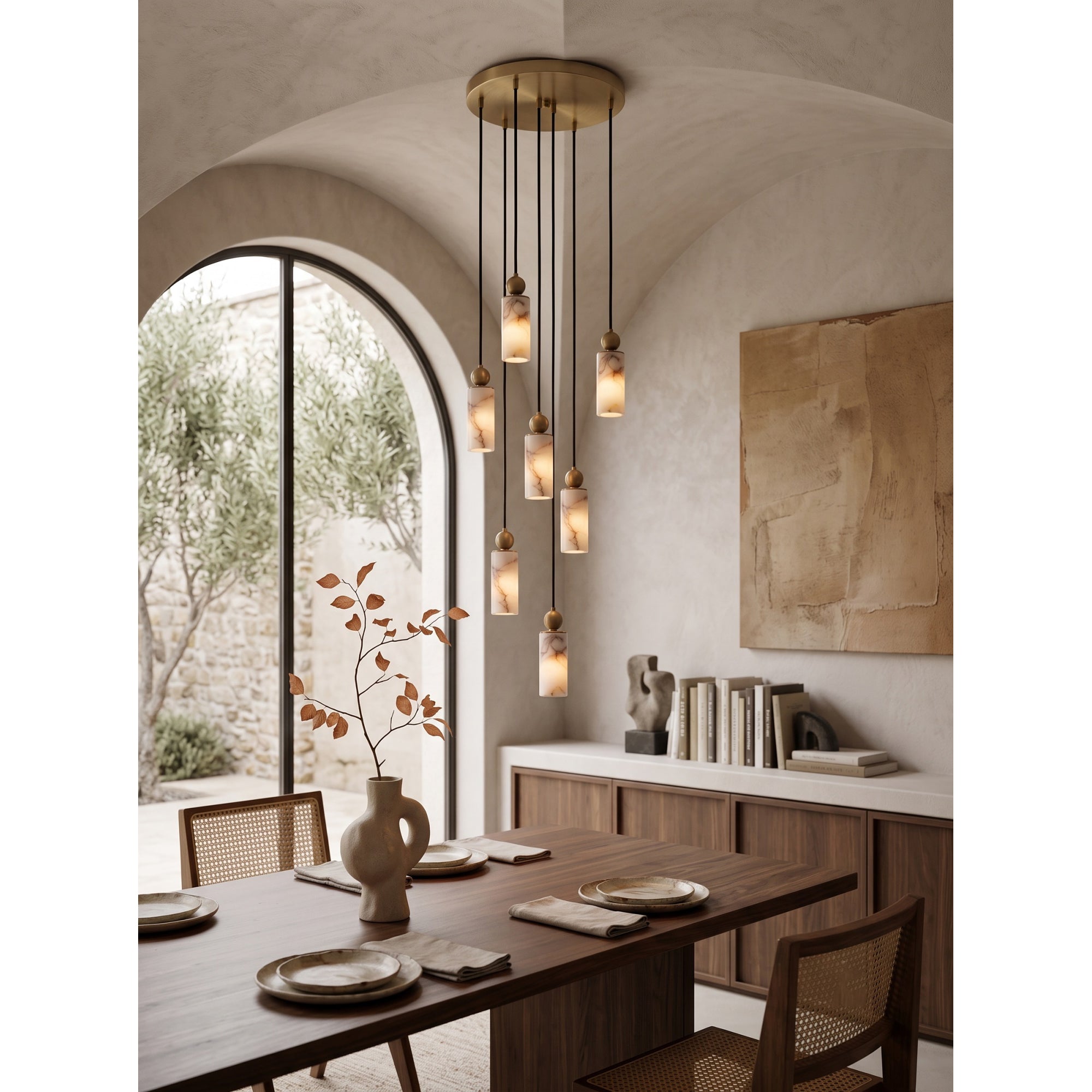 Harlin Alabaster Cluster Chandelier