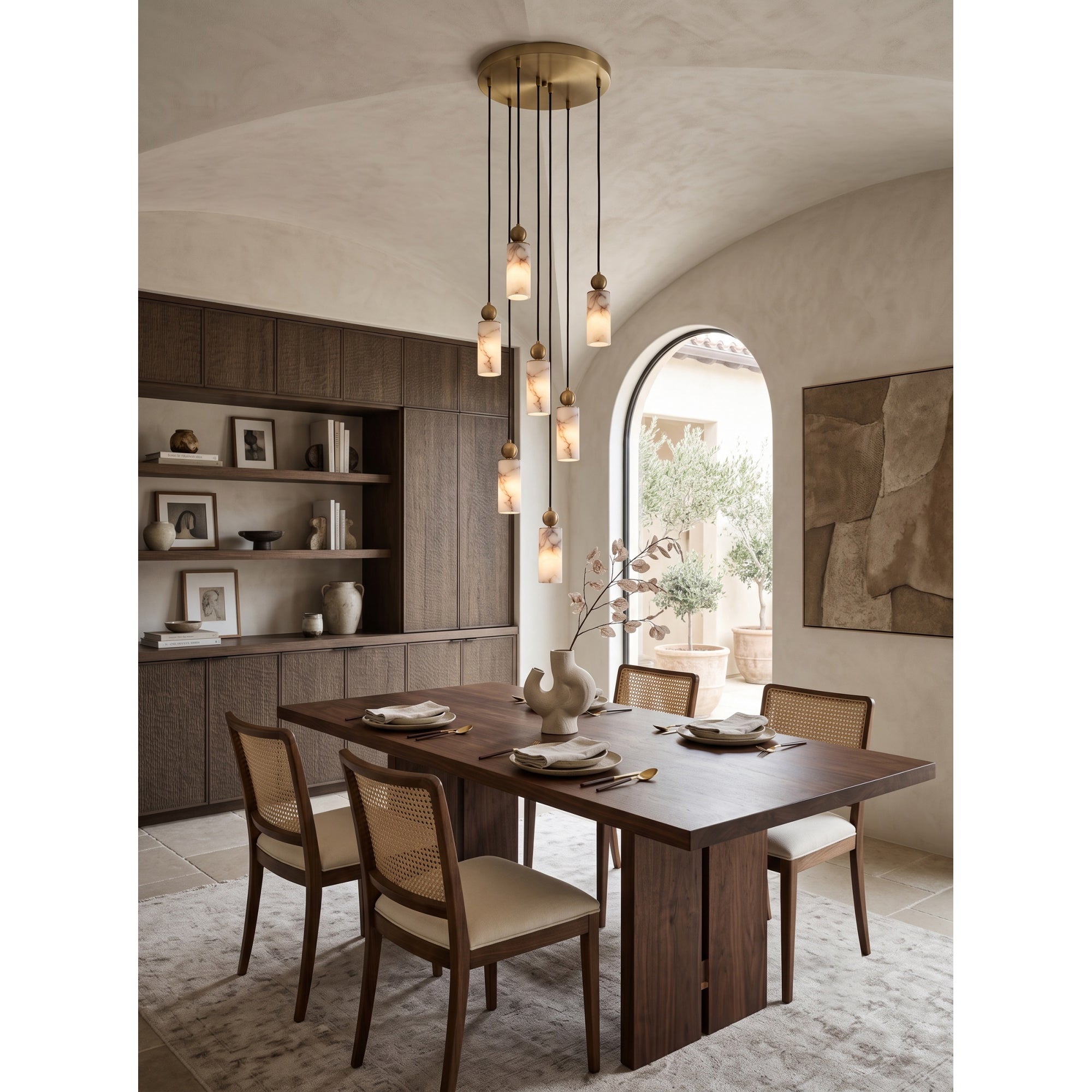 Harlin Alabaster Cluster Chandelier