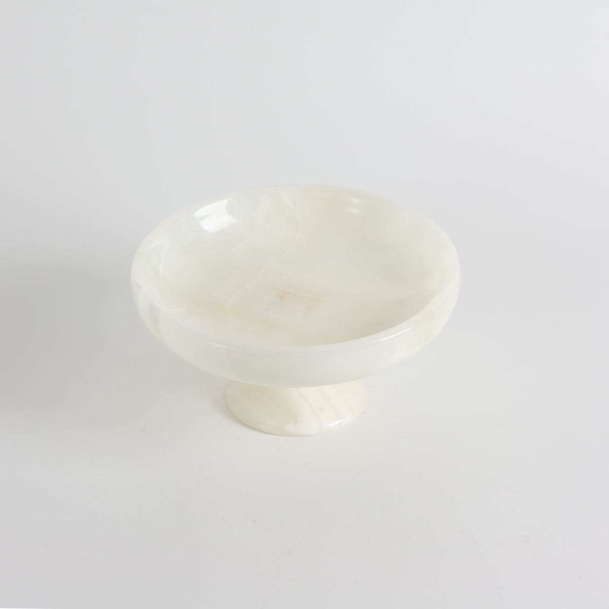 Harlow White Onyx Pedestal Bowl
