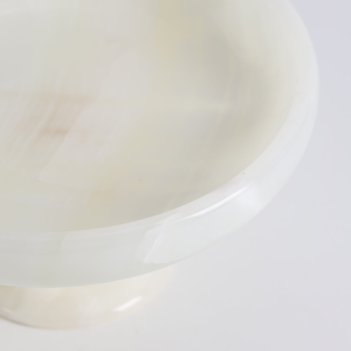 Harlow White Onyx Pedestal Bowl