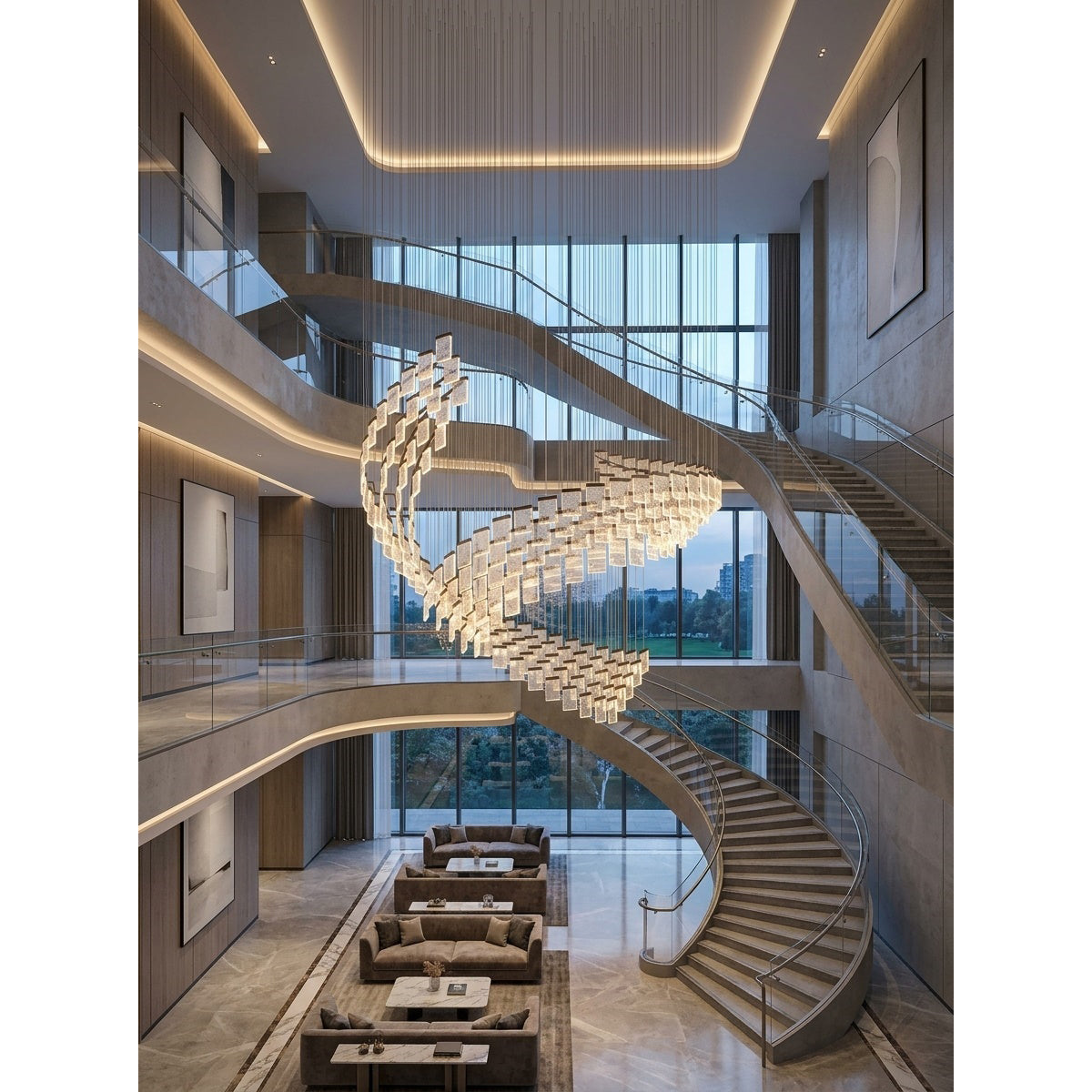 Helix Wave Chandelier