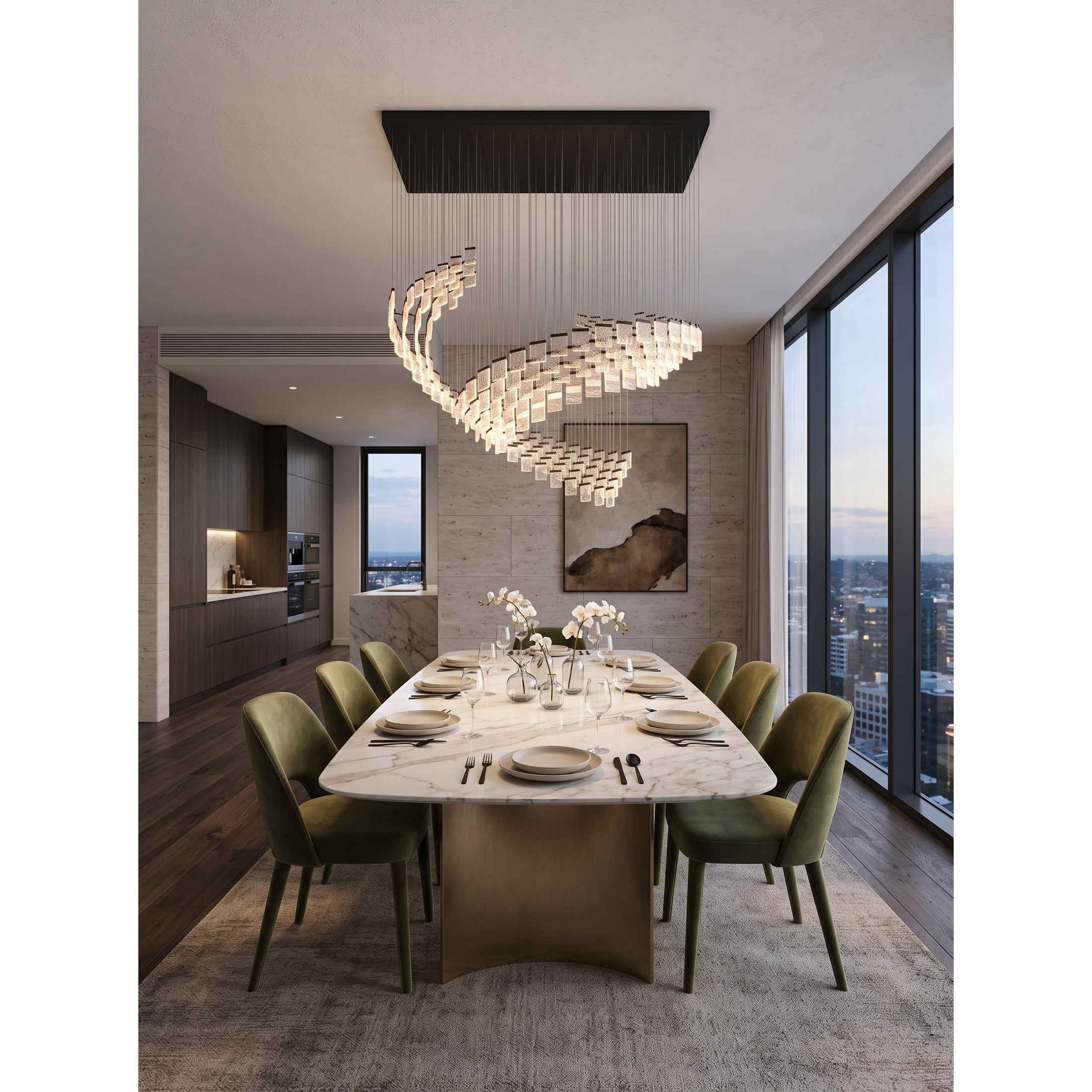 Helix Wave Chandelier