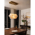 Load image into Gallery viewer, Hexagon Alabaster Tiered Rain Chandelier
