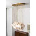Load image into Gallery viewer, Hexagon Alabaster Tiered Rain Chandelier
