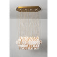 Load image into Gallery viewer, Hexagon Alabaster Tiered Rain Chandelier
