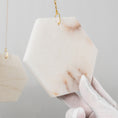 Load image into Gallery viewer, Hexagon Alabaster Tiered Rain Chandelier
