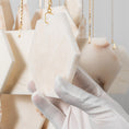 Load image into Gallery viewer, Hexagon Alabaster Tiered Rain Chandelier
