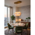 Load image into Gallery viewer, Hexagon Alabaster Tiered Rain Chandelier
