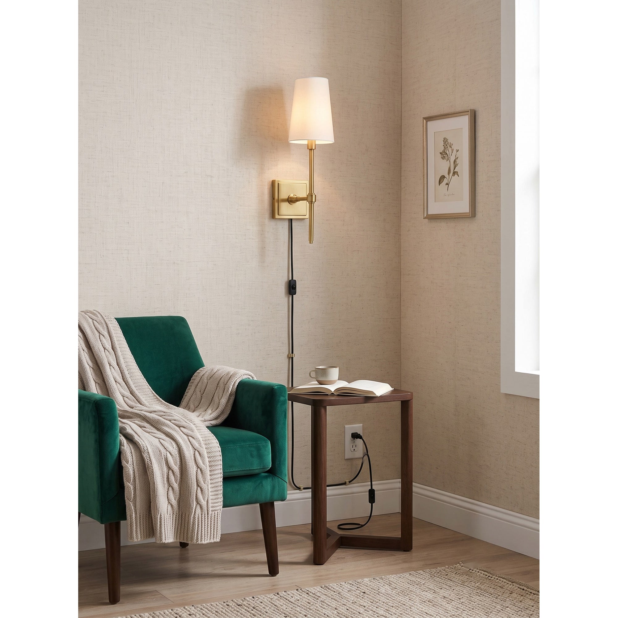 Hillsdale Plug-in Wall Sconce