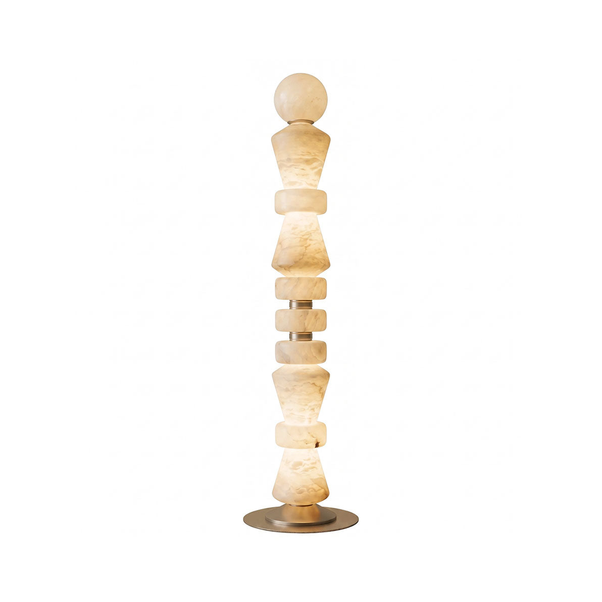 Horizon Obelisk Alabaster Floor Lamp