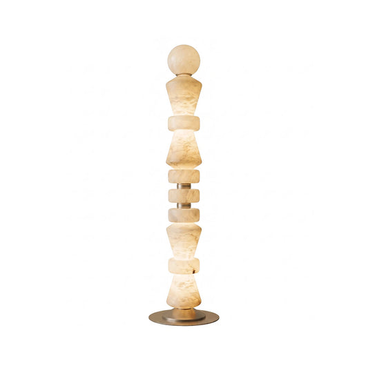 Horizon Obelisk Alabaster Floor Lamp