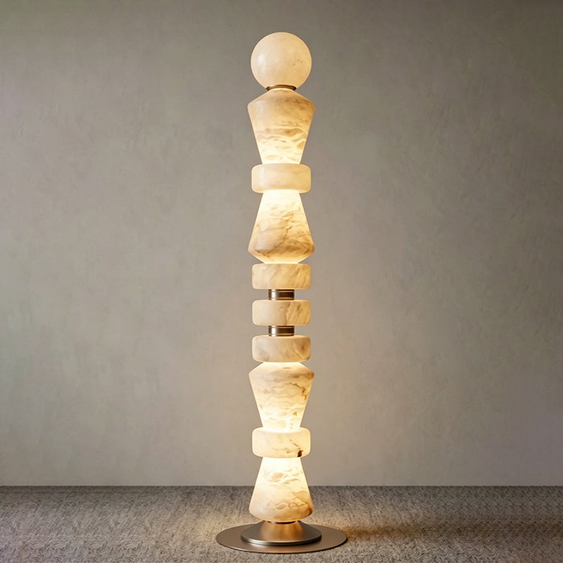 Horizon Obelisk Alabaster Floor Lamp