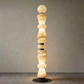 Charger l'image dans la visionneuse de la galerie, Horizon Obelisk Alabaster Floor Lamp
