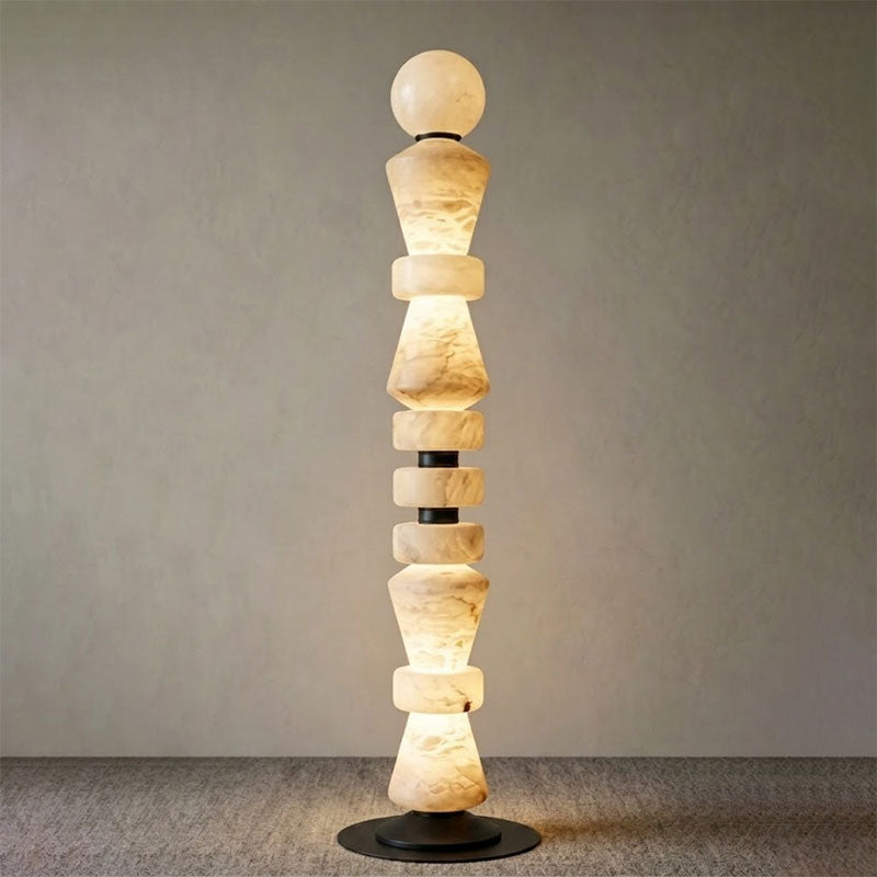Horizon Obelisk Alabaster Floor Lamp