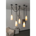Bild in Galerie-Betrachter laden, Industrial Cascade Chain Alabaster Chandelier
