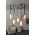 Bild in Galerie-Betrachter laden, Industrial Cascade Chain Alabaster Chandelier

