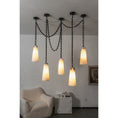 Bild in Galerie-Betrachter laden, Industrial Cascade Chain Alabaster Chandelier
