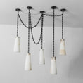 Bild in Galerie-Betrachter laden, Industrial Cascade Chain Alabaster Chandelier
