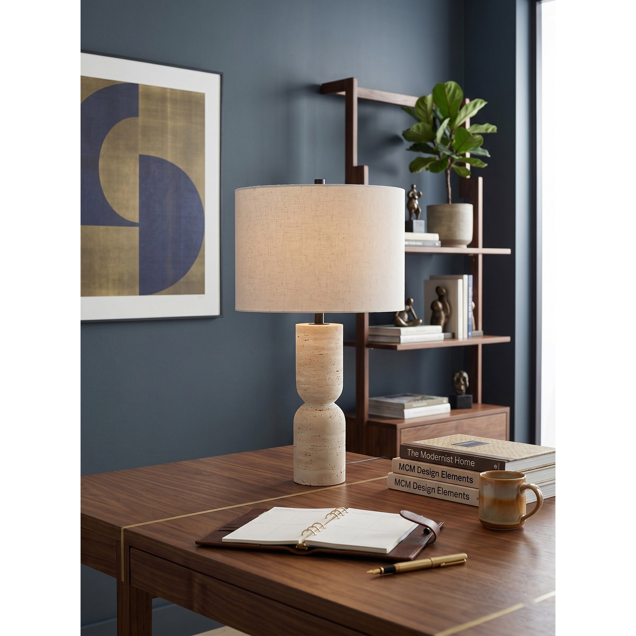 Jamia Travertine Table Lamp