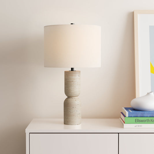 Jamia Travertine Table Lamp