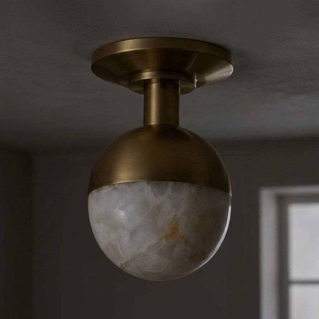 Jasper Alabaster Flush Mount Ceiling Light