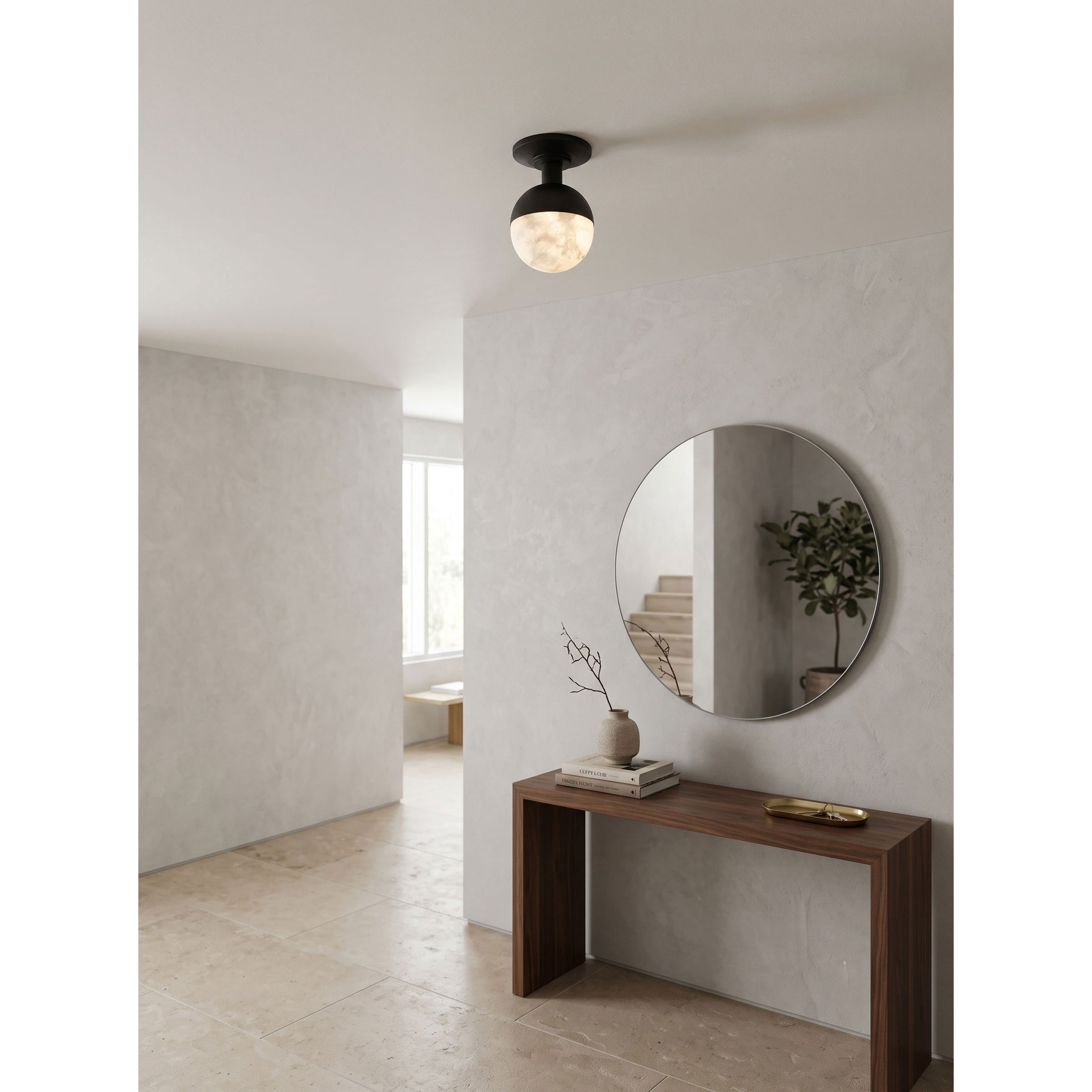 Jasper Alabaster Flush Mount Ceiling Light