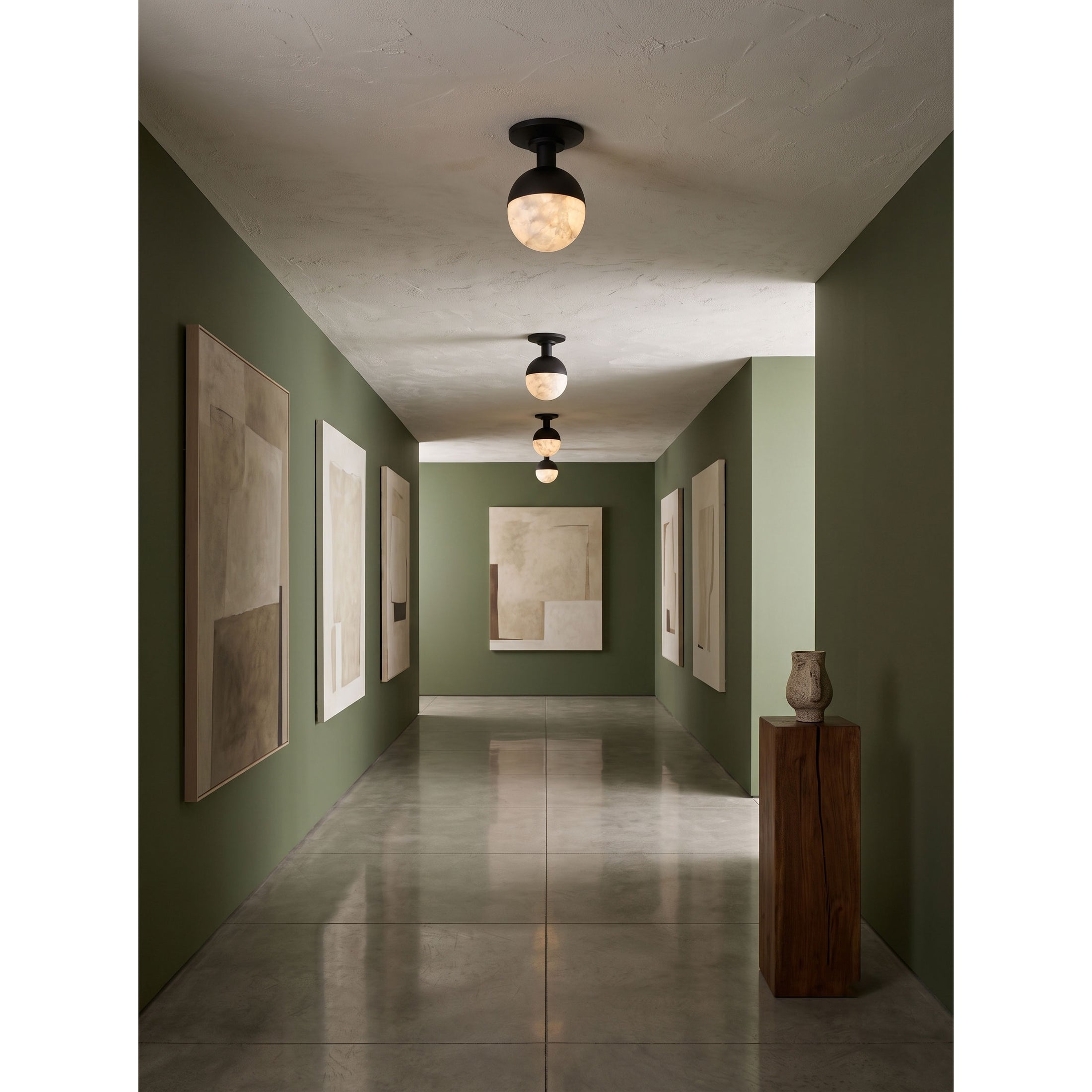 Jasper Alabaster Flush Mount Ceiling Light