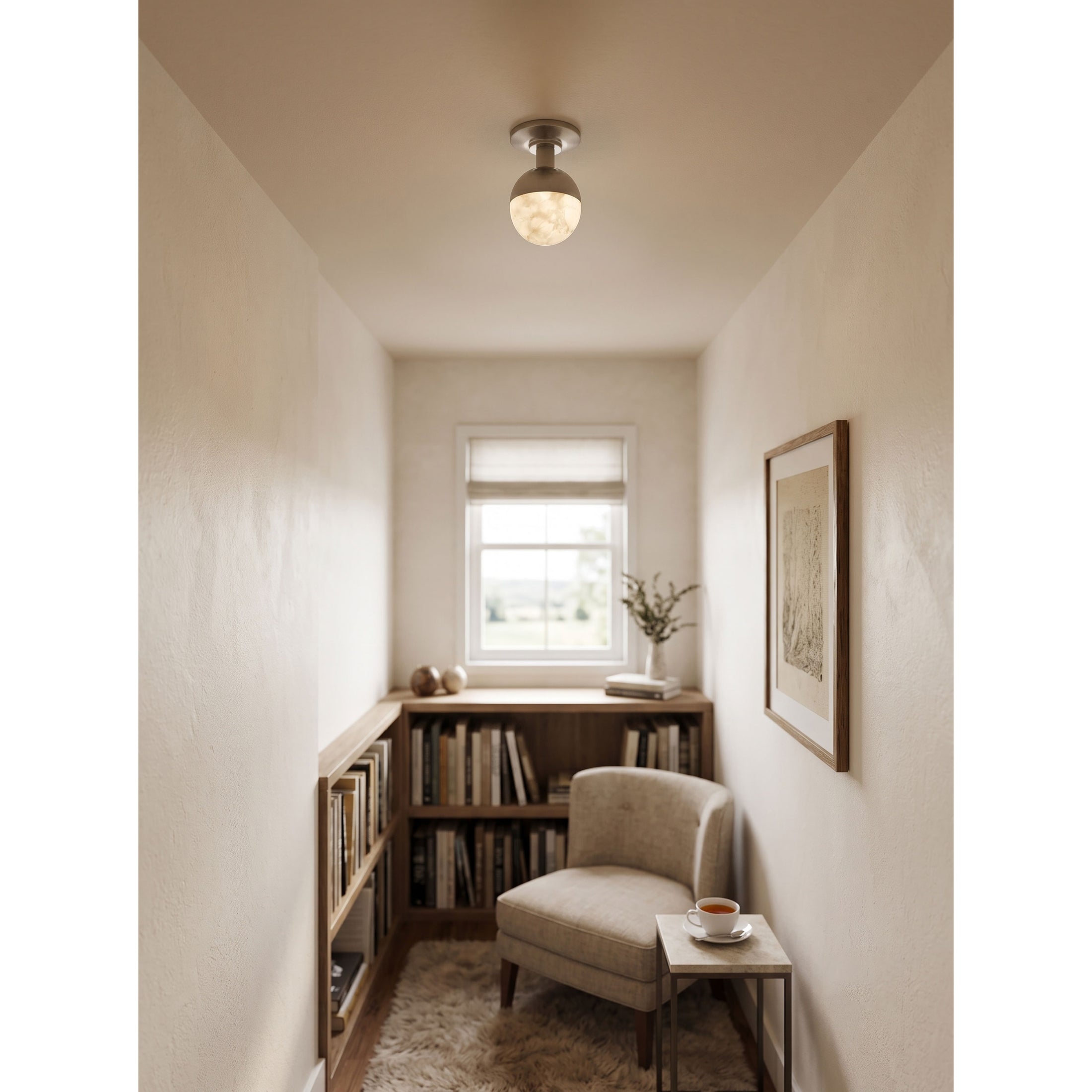 Jasper Alabaster Flush Mount Ceiling Light