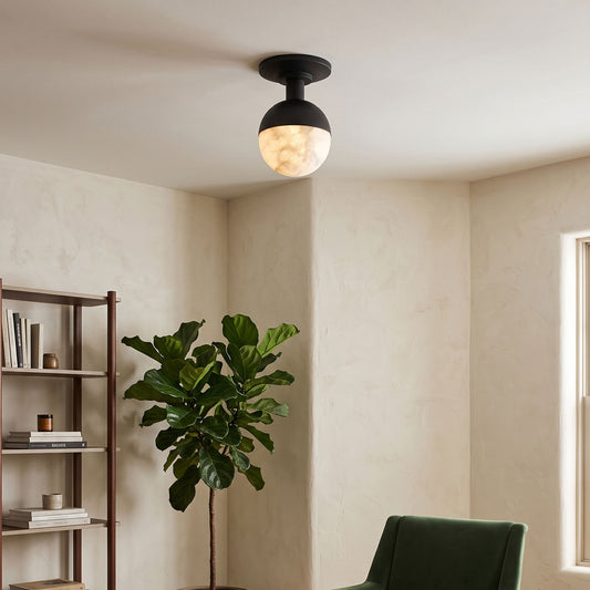 Jasper Alabaster Flush Mount Ceiling Light