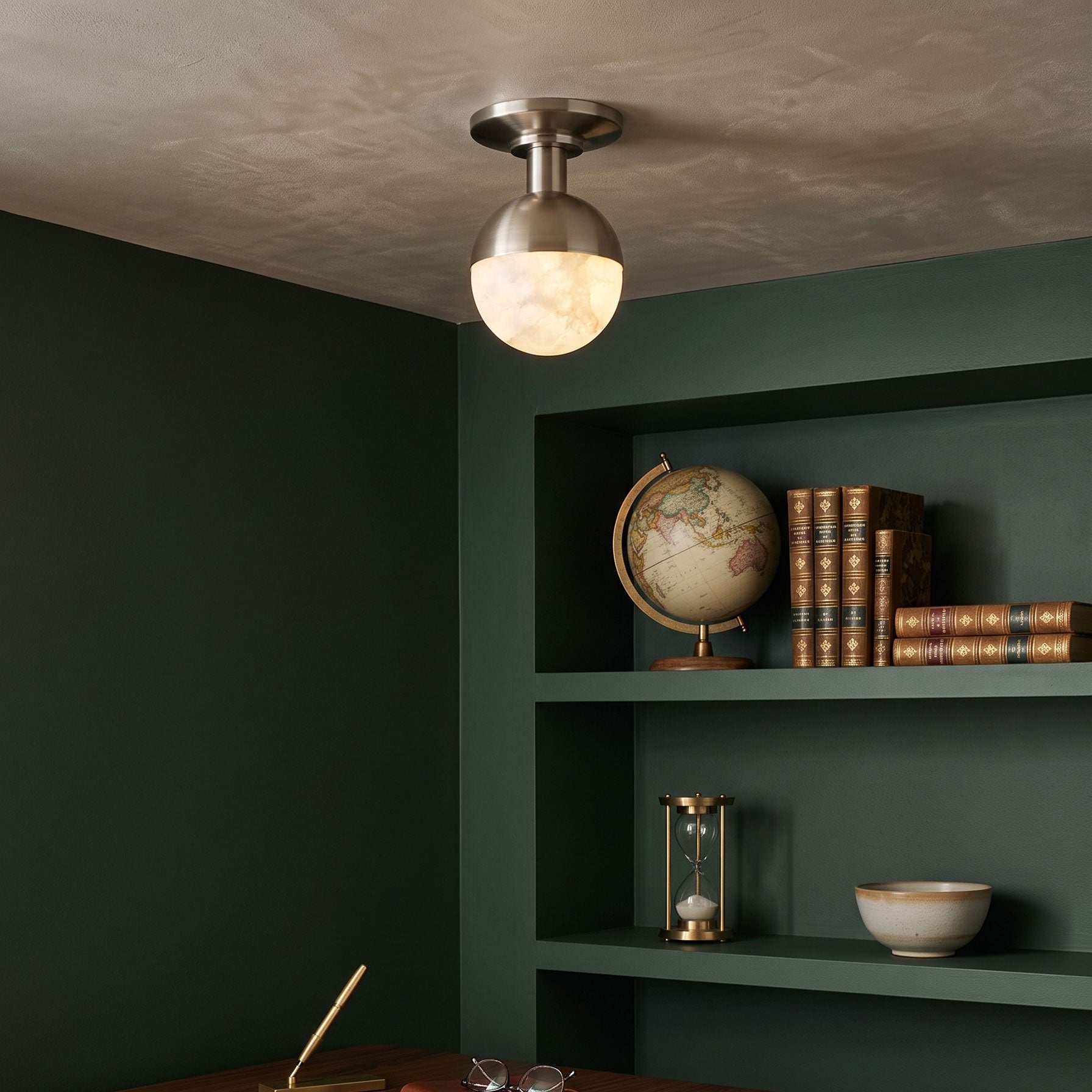 Jasper Alabaster Flush Mount Ceiling Light