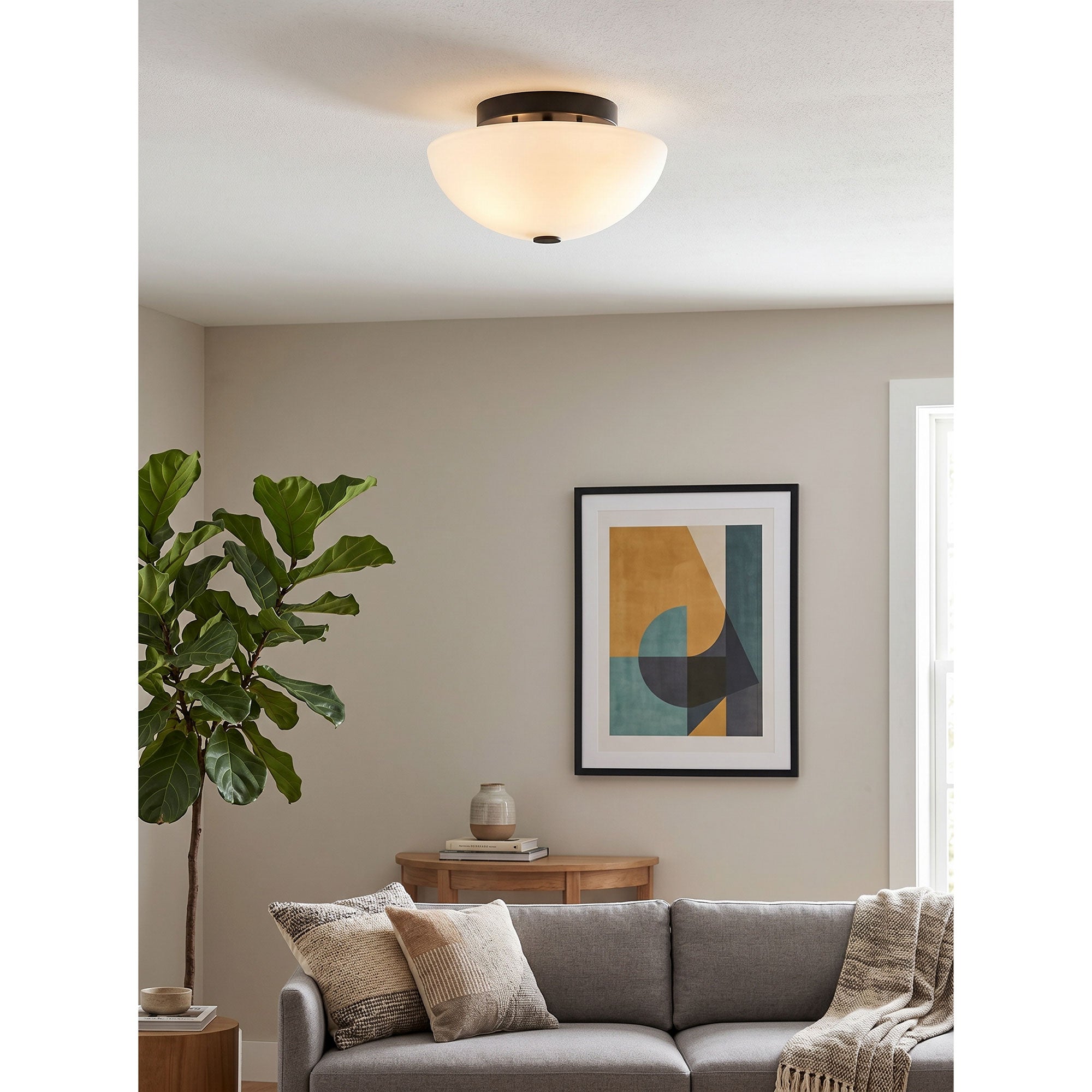Jeanne White Flush Mount